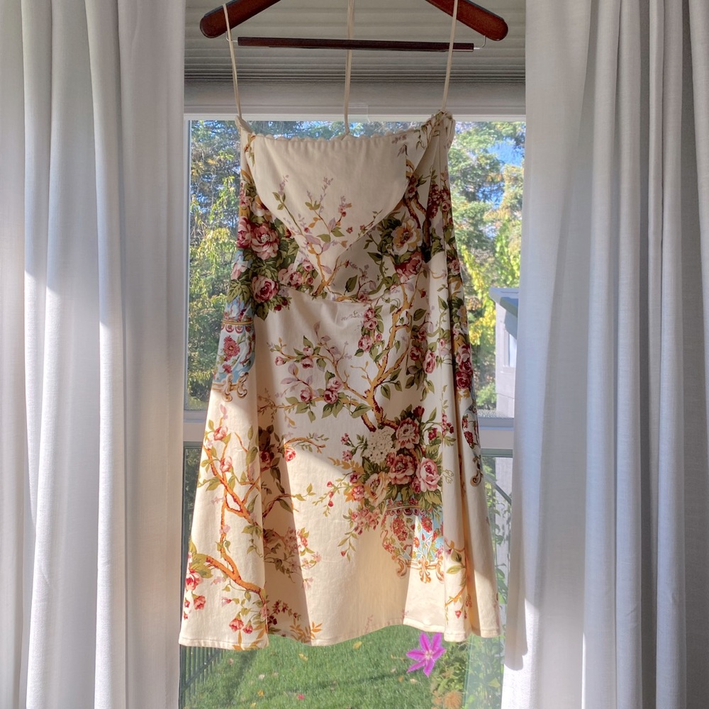 Vintage Victoria’s Secret Moda International Strapless Floral Dress